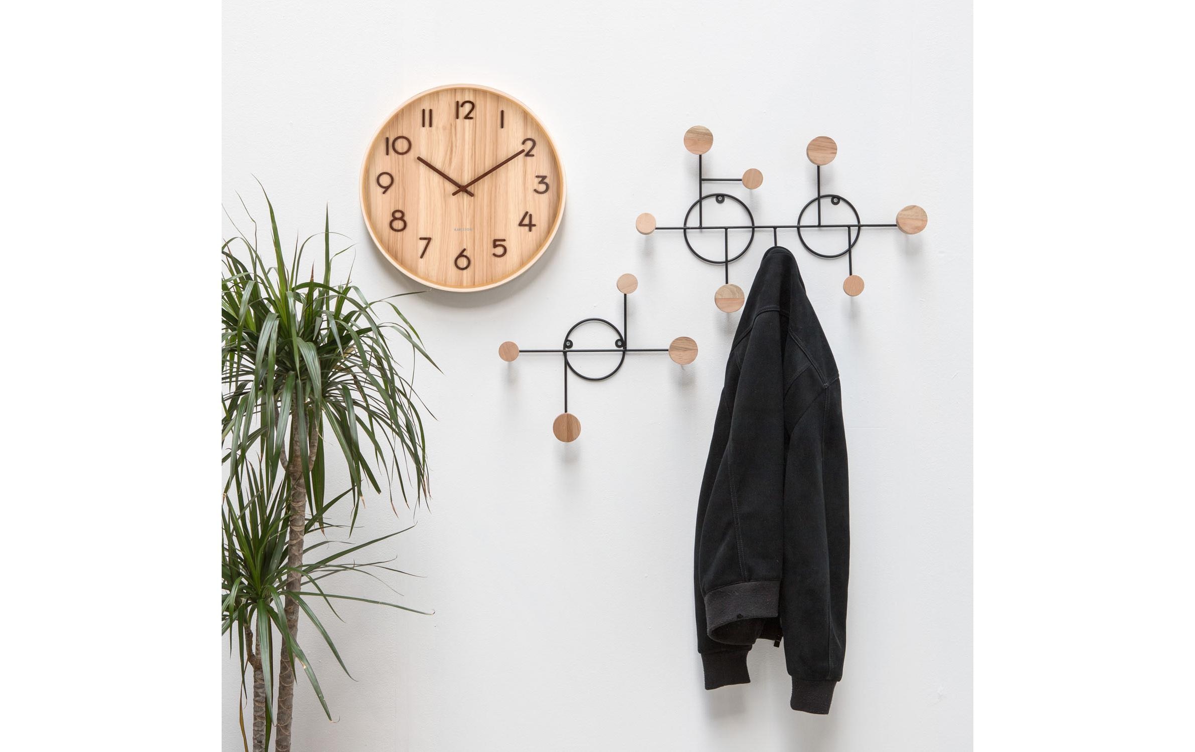 Karlsson Wanduhr »Pure Ø 40 cm, Hellbraun«