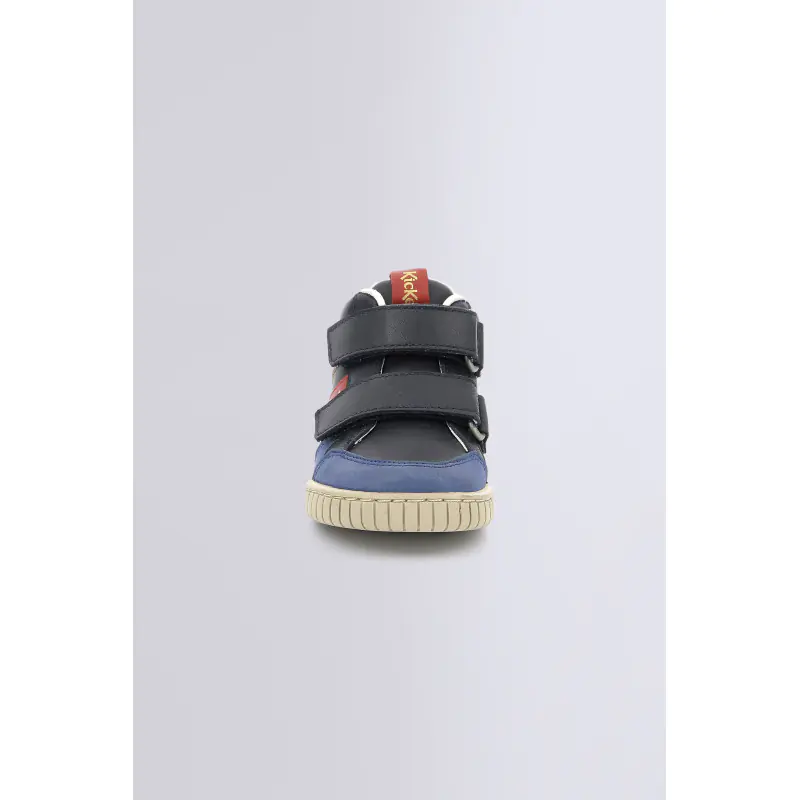 WINCKY VEL BLEU ROUGE MARINE SNEAKERS HAUTES Cuir Garçon