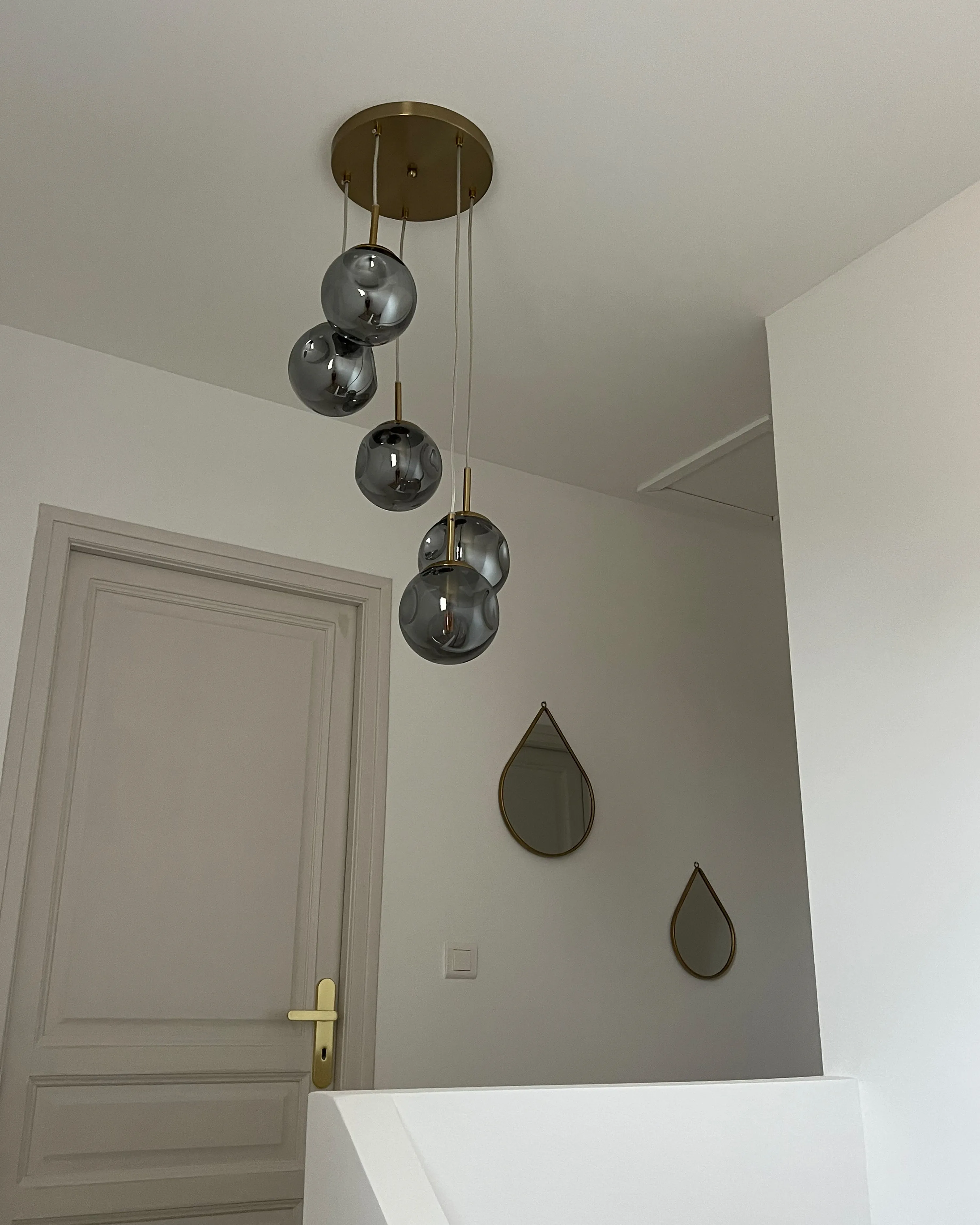 Hanglamp RALFES Glas Messing