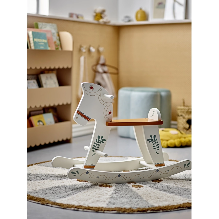 bloomingville Mini Ruddy Schaukelspielzeug Pferd weiß
