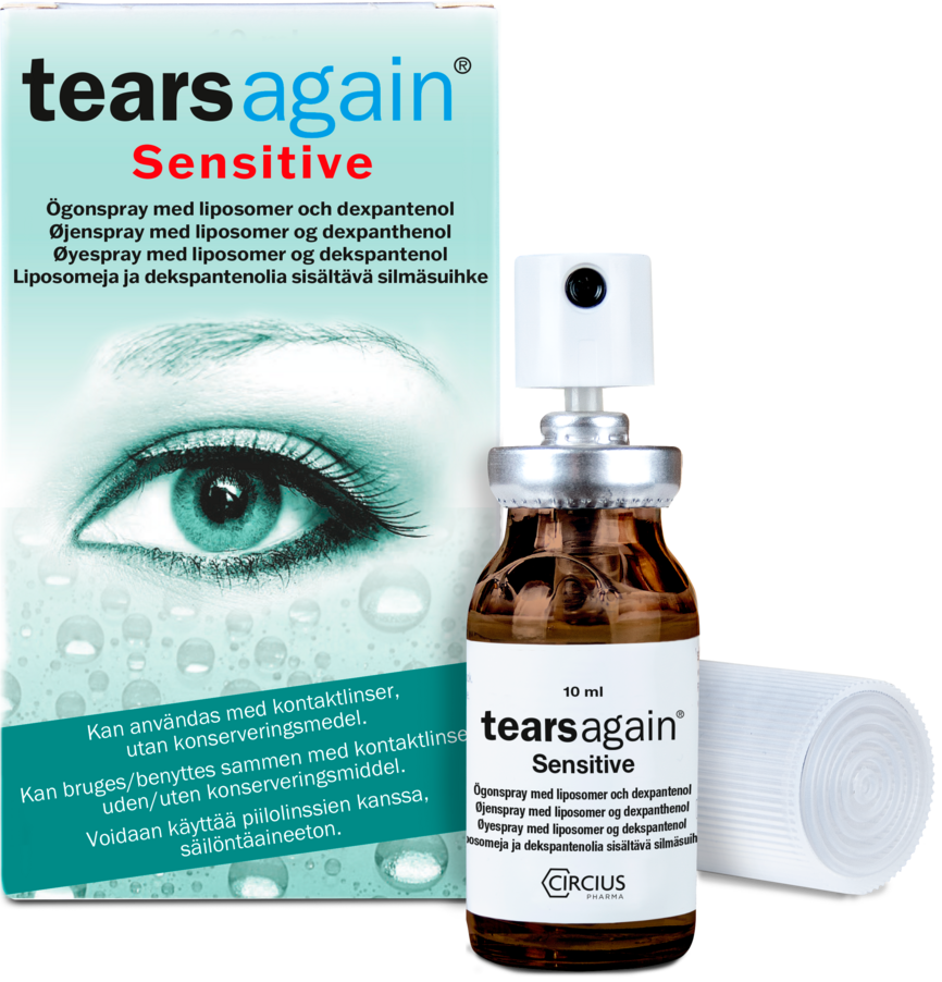 Tearsagain Sensitive øyespray 10 ml