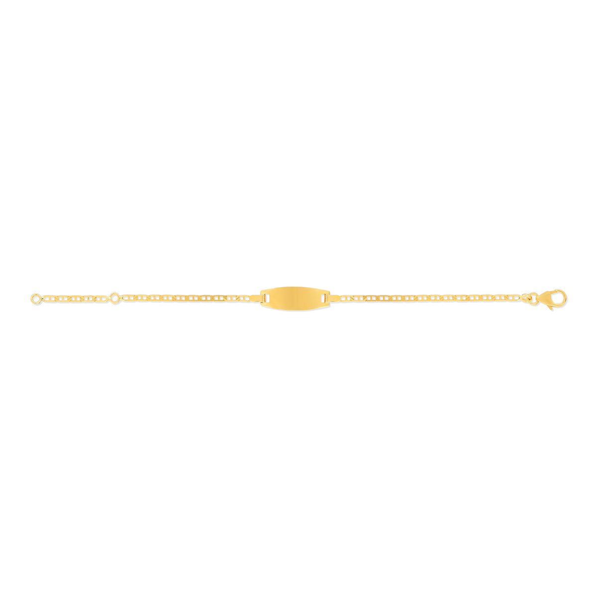 Gourmette personnalisable bébé or jaune 750