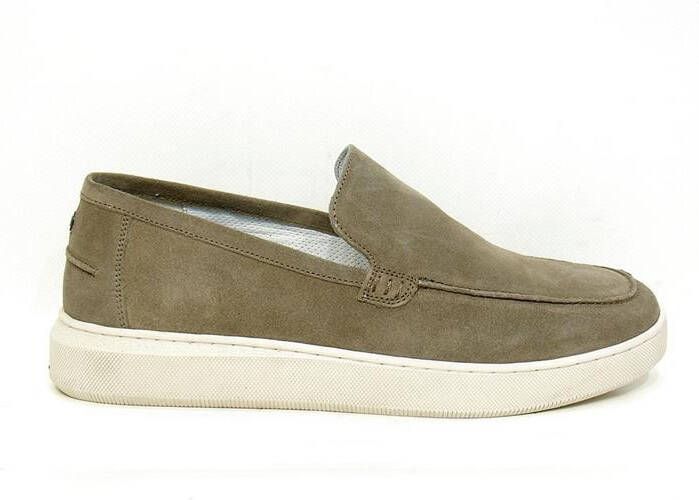 Australian Taupe Suède Loafer met Rubberembleem Beige Heren