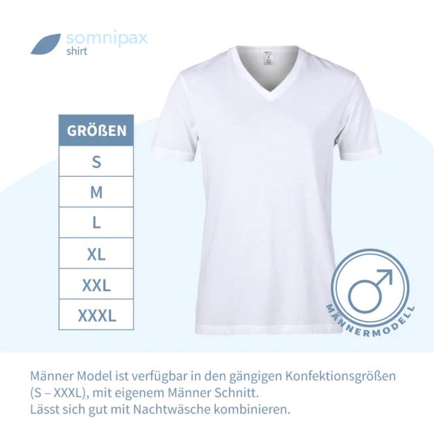 somnipax shirt Comfort mit Luftkissen - Lagerungs-Shirt gegen Schnarchen, für Männer Gr. S