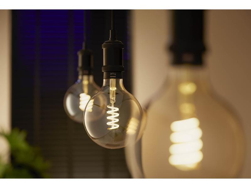 Philips Hue White Ambiance E27 Einzelpack Giant Globe Filam Filamentleuchtmittel mit E27 Sockel