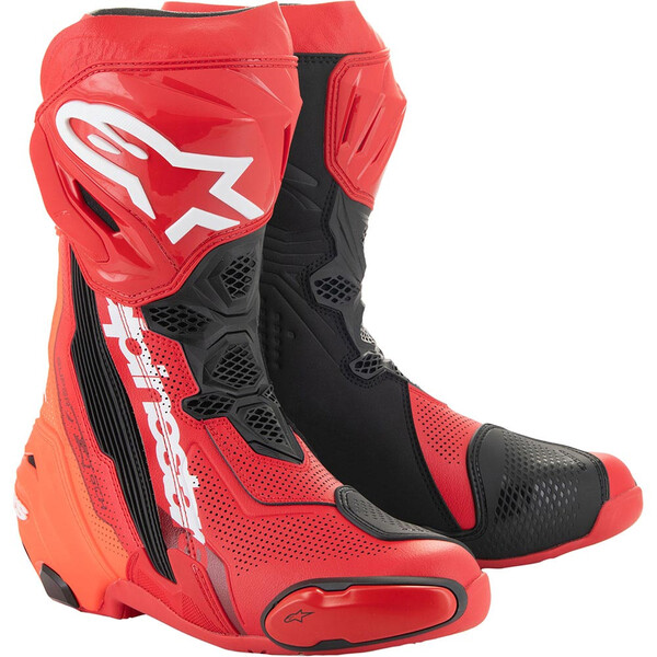 Alpinestars - Bottes Supertech R Vented Rouge / Rouge fluo