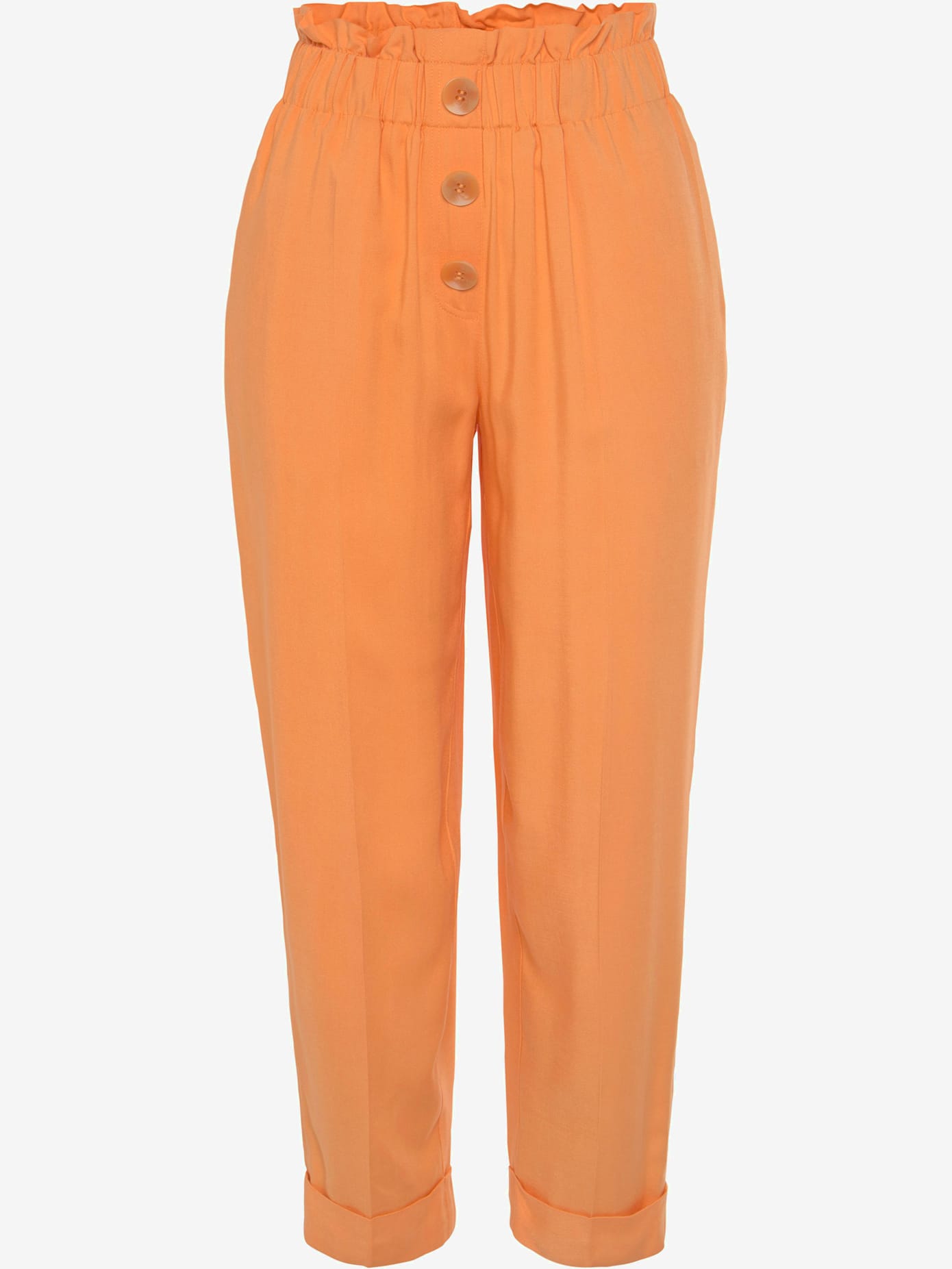 Pantalon paperbag léger avec ceinture élastique