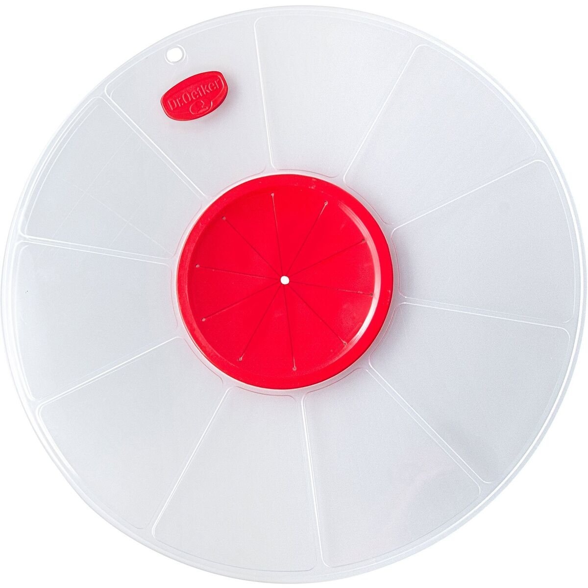Sprutbeskyttelse for blandebolle 30 cm, hvit/rød