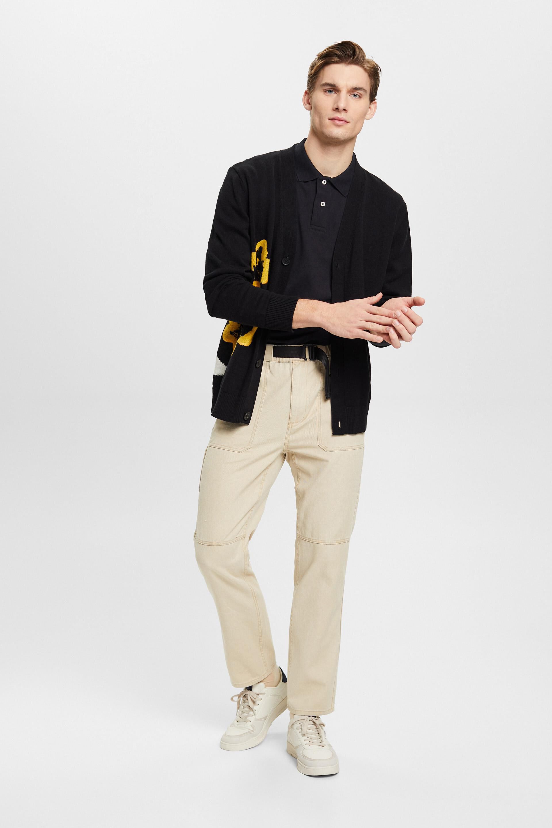 Pantalon chino Straight Fit, en coton lourd
