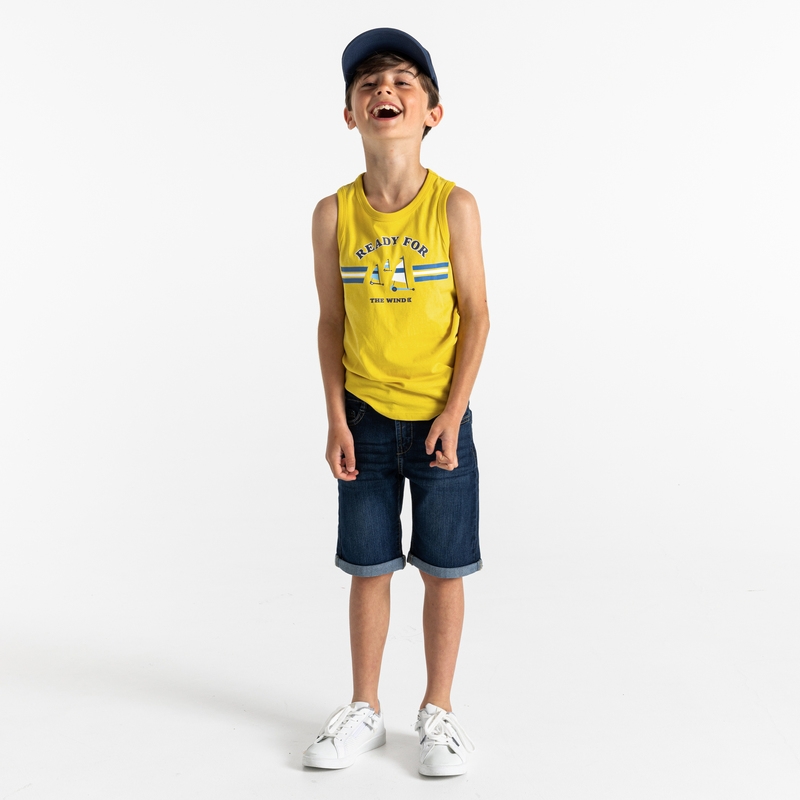 Débardeur coton jaune garçon