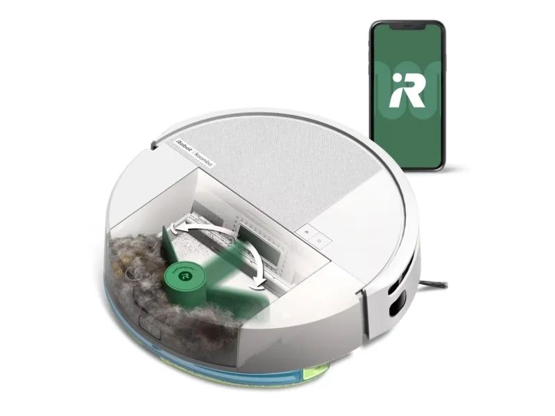 iRobot Roomba 205 DustCompactor Robotstøvsuger med gulvvask - Hvid