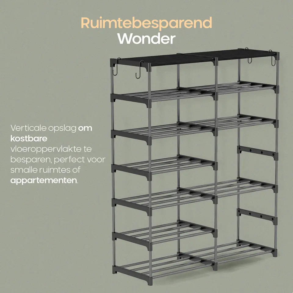 O'DADDY Schoenenrek 7 laags dubbele rij