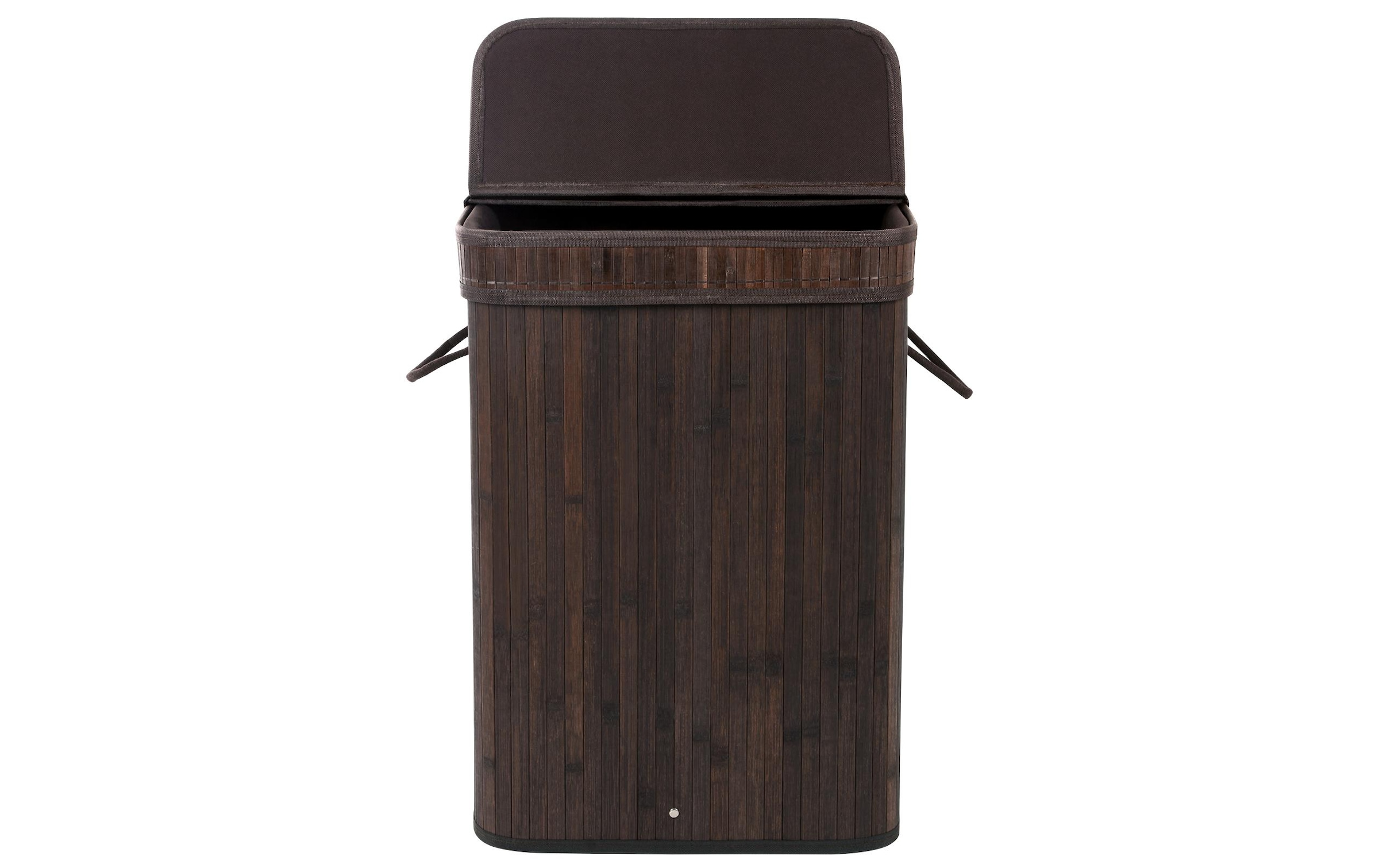 SONGMICS Wäschekorb »für trockene Wäsche 72 l, Dunkelbraun« Holzart: Bambus (China)