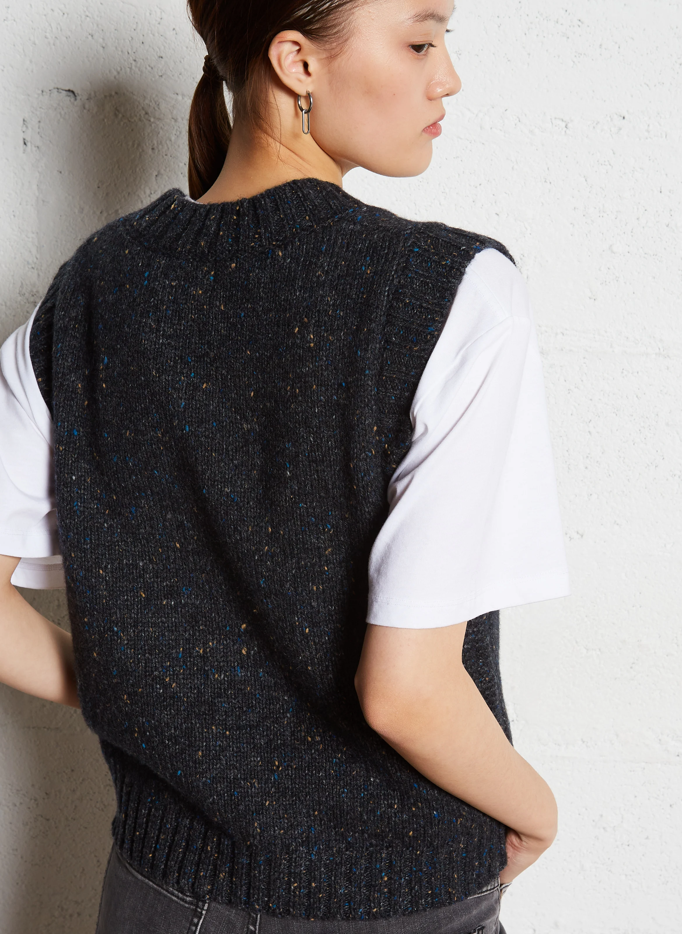 CYBILLE - Pull sans manches| Gris