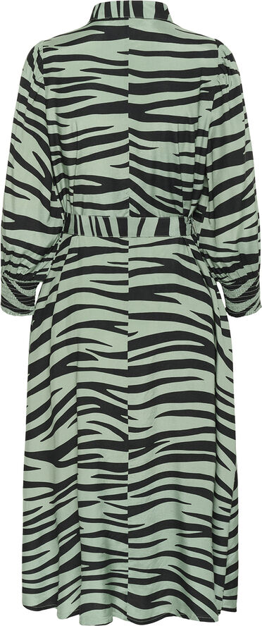 Kaffe KAemine Olga Dress Green/black animal