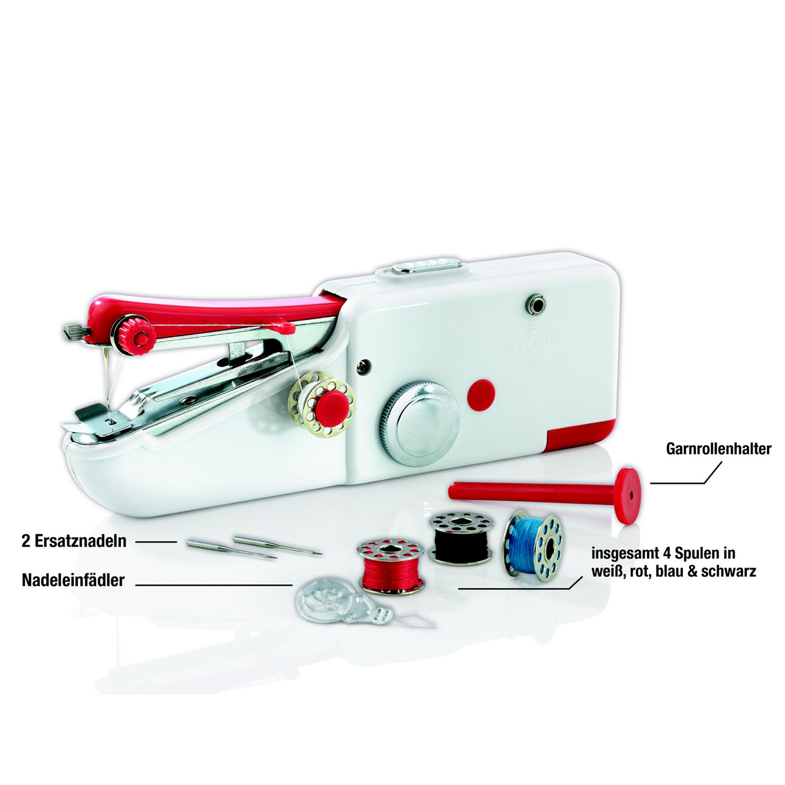 EASYMAXX Hand-Nähmaschine - weiß - 21 cm