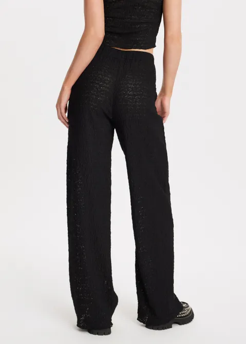 Kanten broek zwart (ZWART)