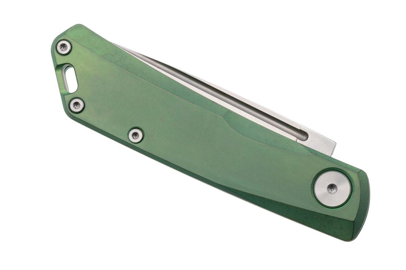 Real Steel Luna TS 7001TS04 Satin N690, Spring Green Monochrome Titanium, zakmes, Jakub Wieczorkiewicz design