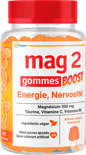 Mag 2 Gommes Boost Complément Alimentaire Magnésium 45 Pièces
