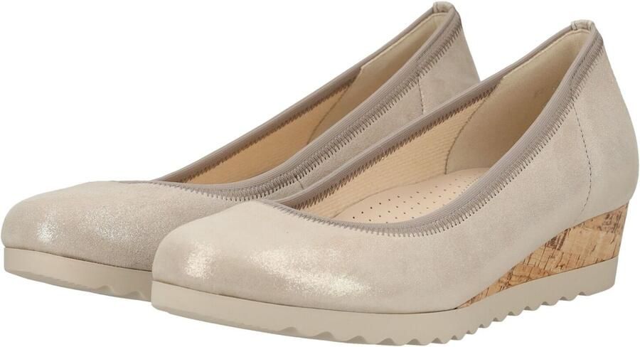 Gabor 82.641.12 Pumps Leer Beige Dames Sleehak Beige Goud