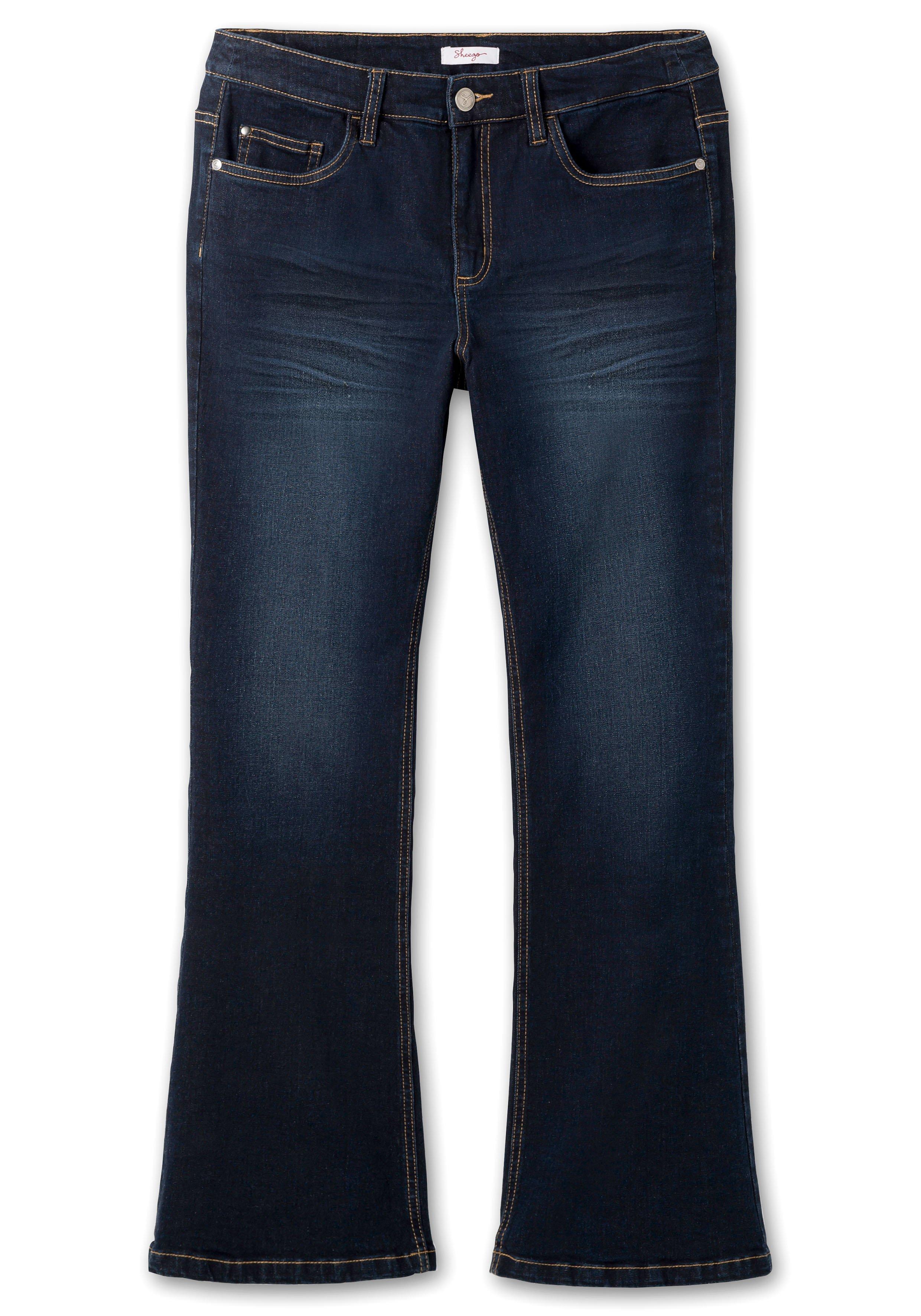 Bootcut-Jeans mit 3D-Catfaces