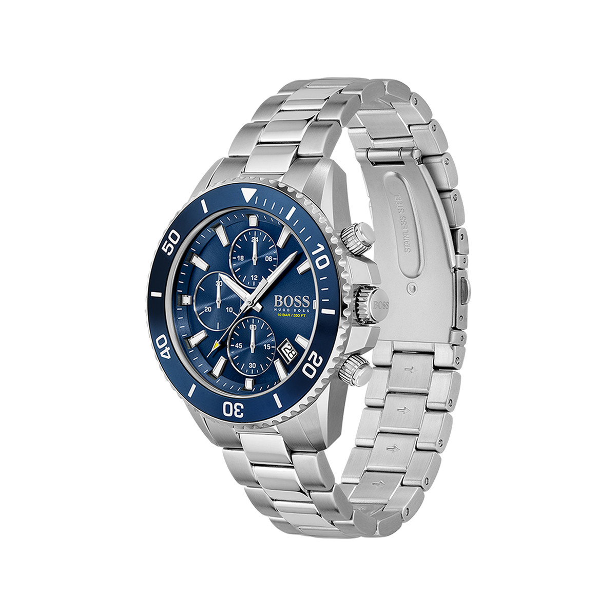 Montre Boss homme chronographe acier