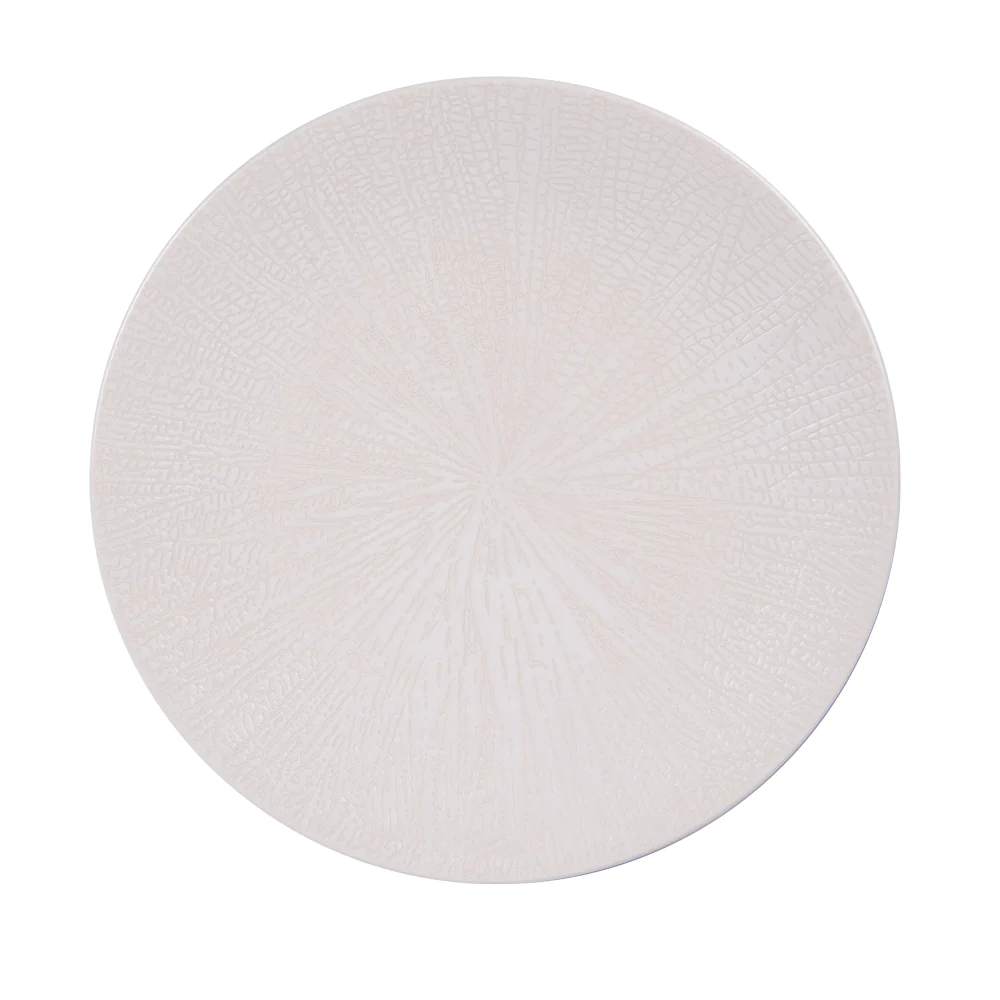 Assiette plate Santal 27 cm blanc (lot de 6) Table passion