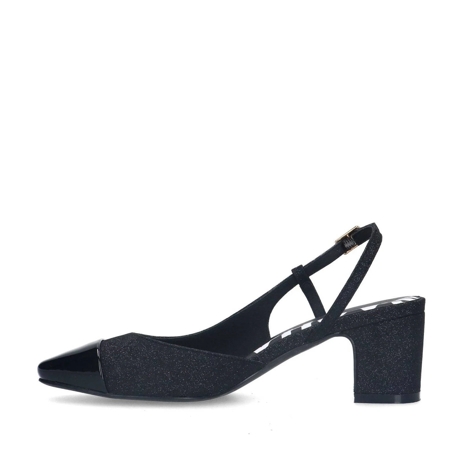 Sacha slingback pumps met glitters zwart