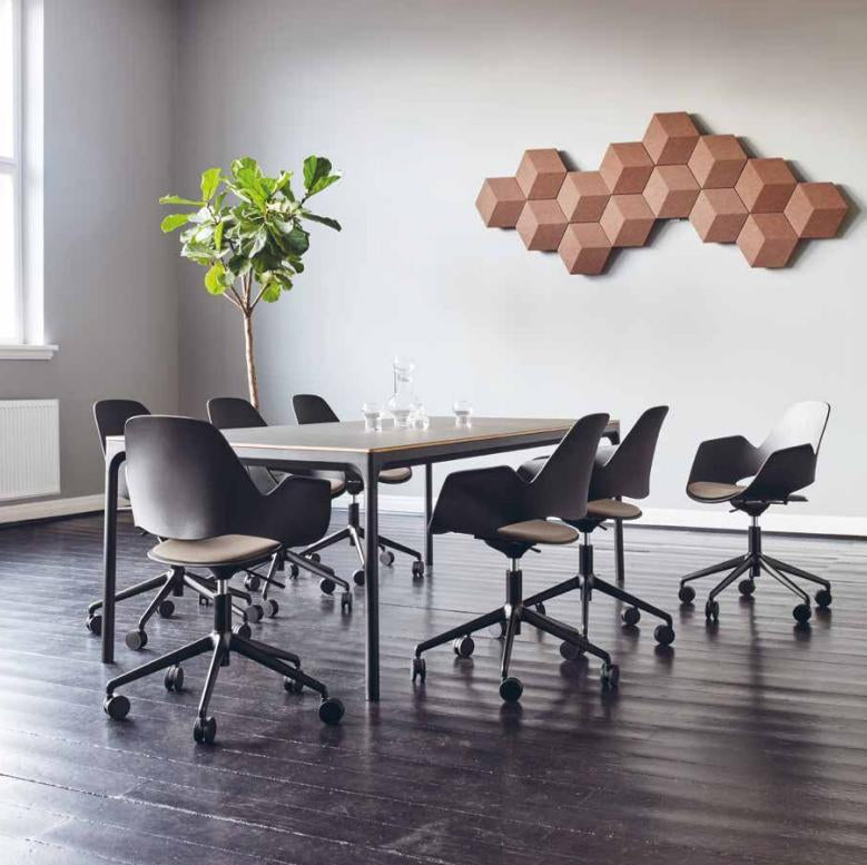 Falk bureaustoel gestoffeerd beige