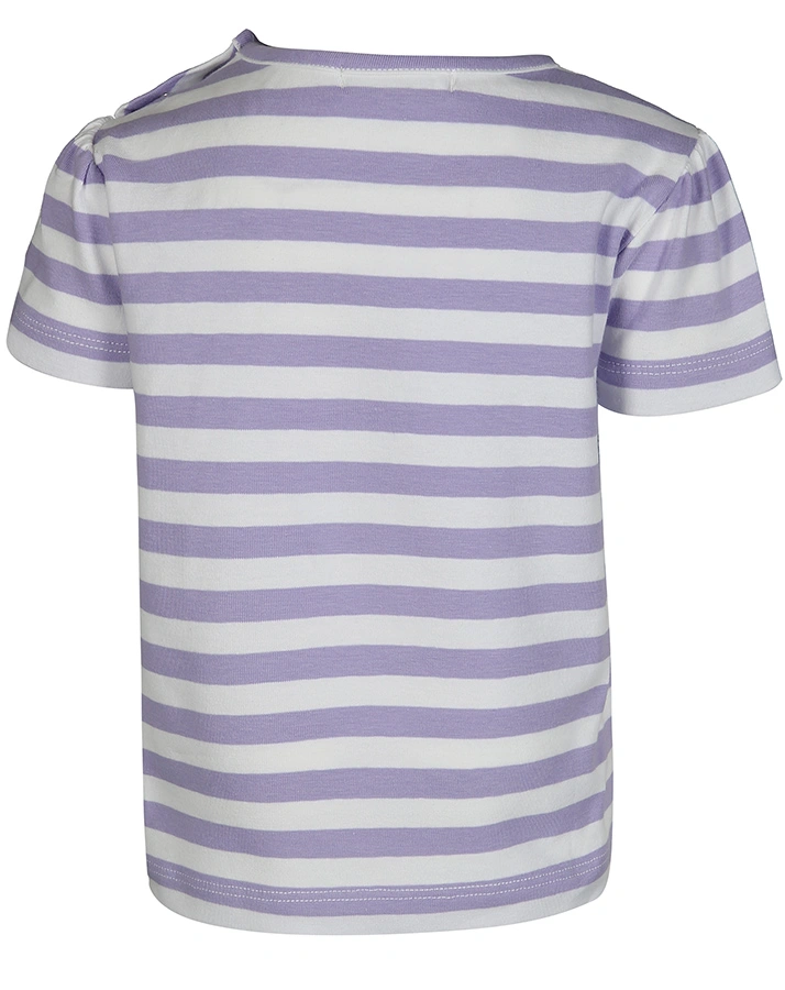 T-Shirt CUTE MERMAID gestreift in lavendel/weiß