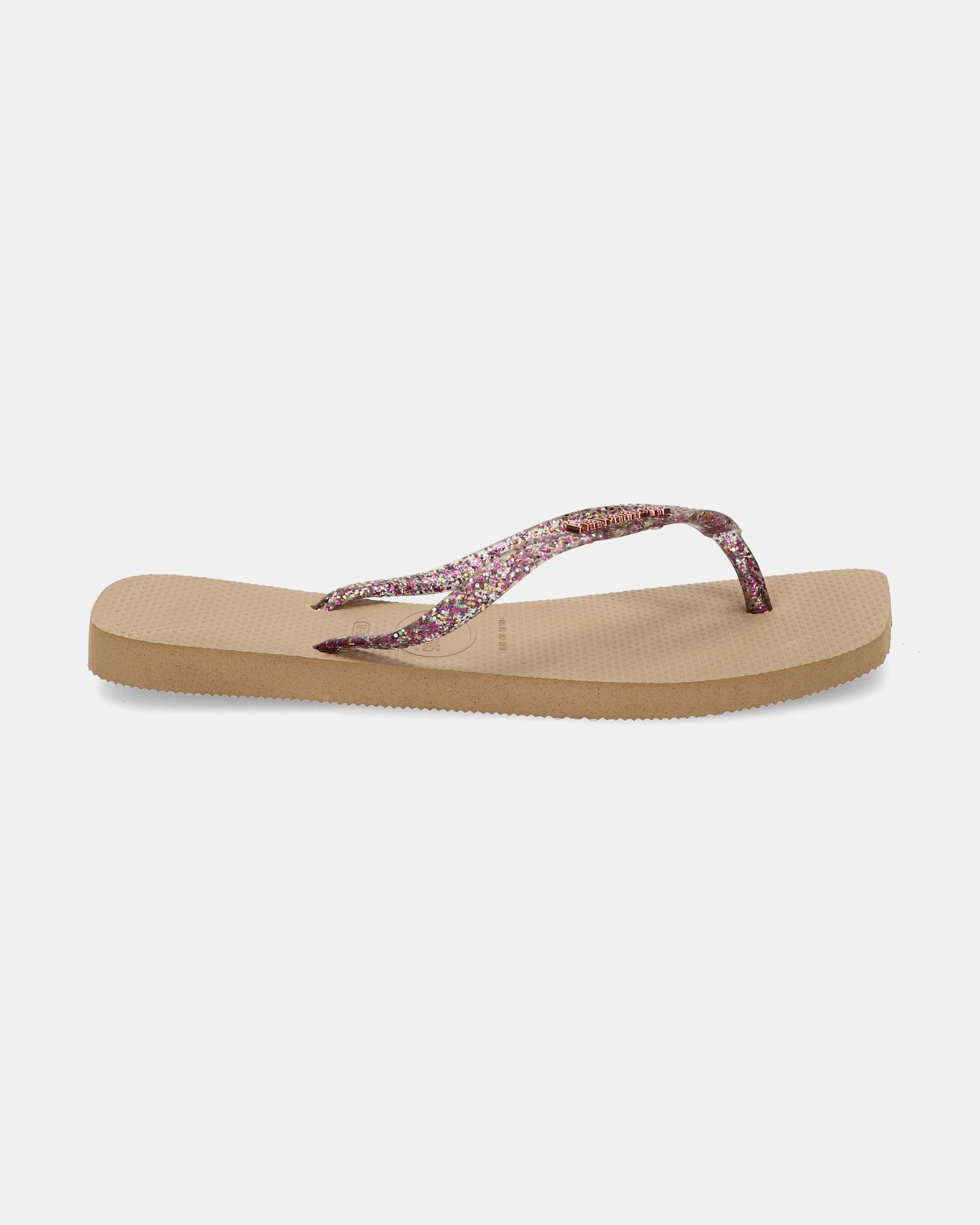 Havaianas Square Logo Metallic Slippers  - goud