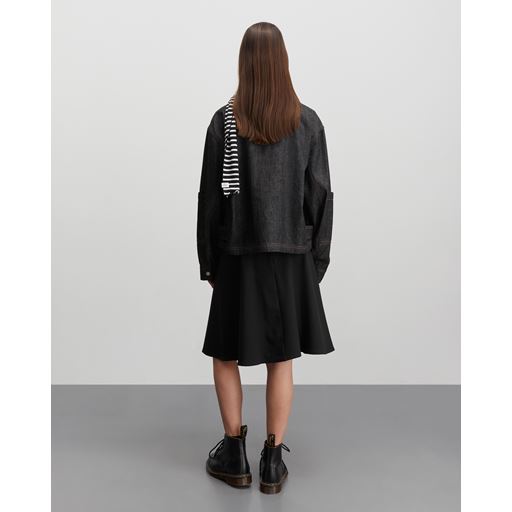 Mads Nørgaard Soft Denim Soleil Jakke, Black Melange, 36-38