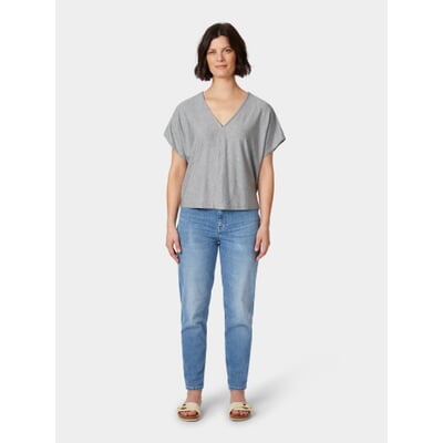 Damenshirt Kurzarm TENCEL™, Graumelange