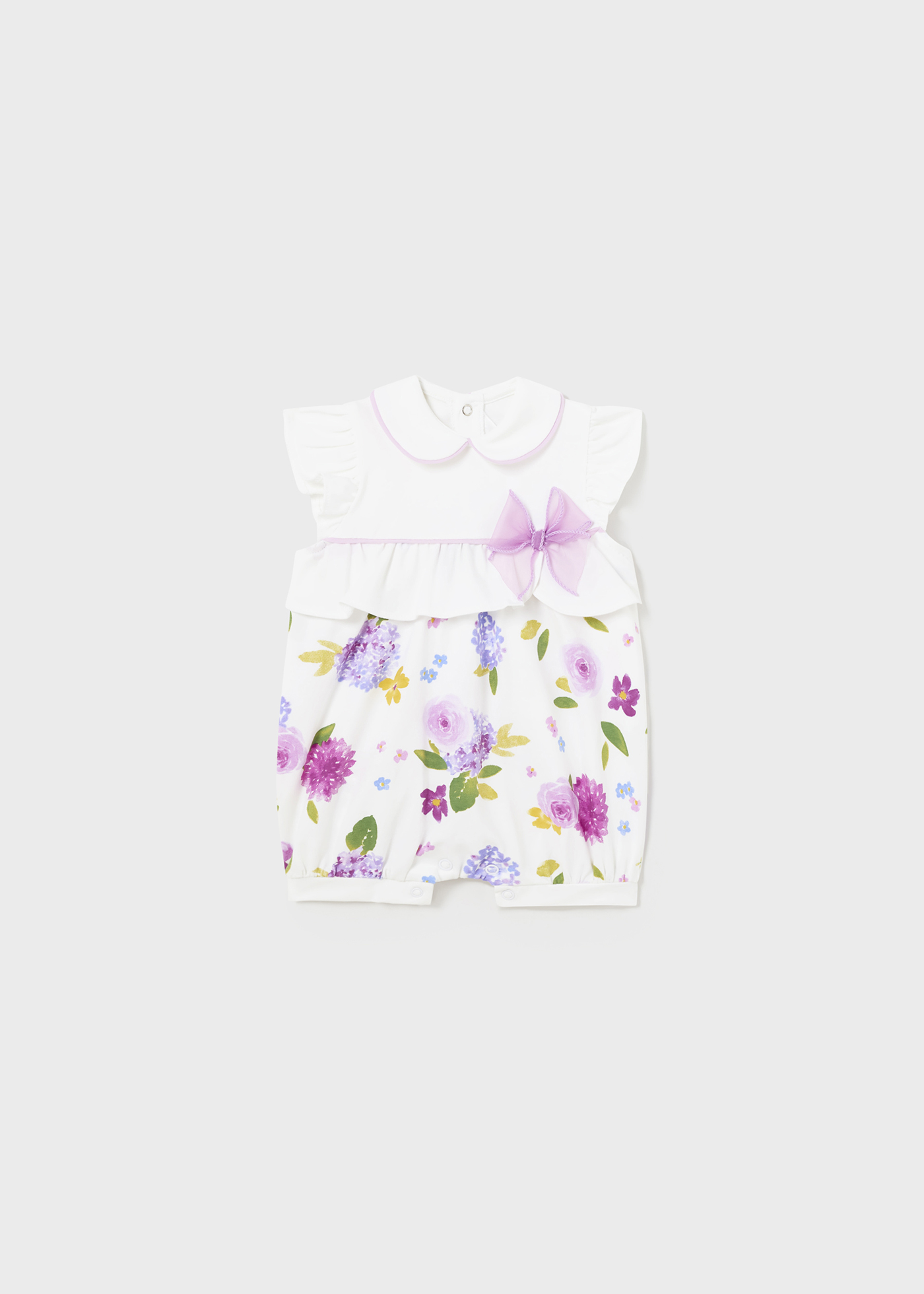 Macacão de bebê recém-nascido Lullaby Better Cotton com gola