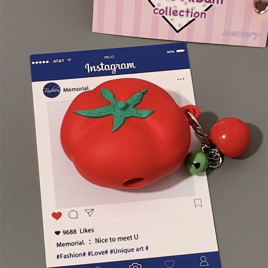 XIXI STUDIO - Tomato AirPods / Pro oortelefoonhoesje met bedel
