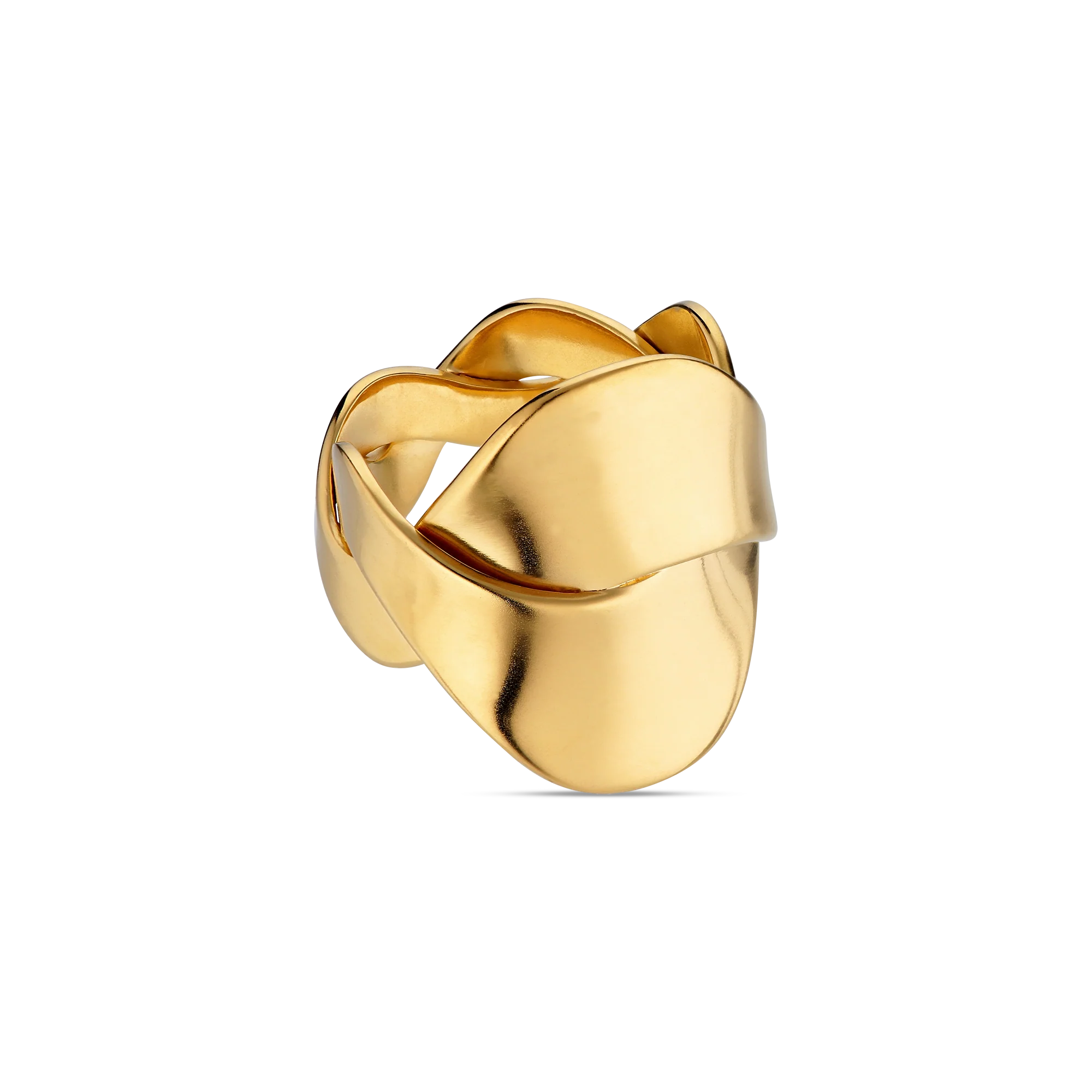 Jane Kønig  Big Wavy ring - forgyldt