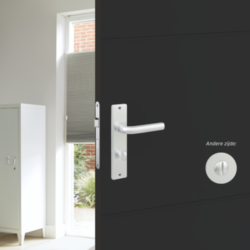 OK deurkrukset recht kortschild vrij-bezet 63/8mm aluminium