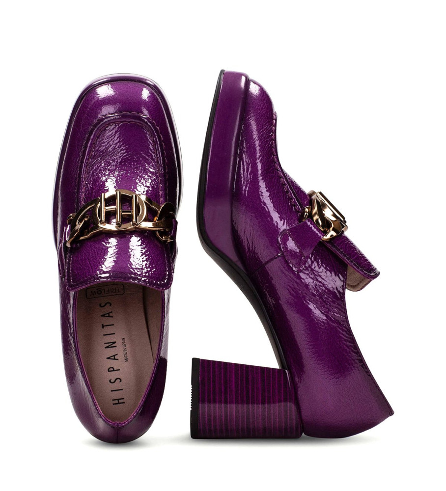Sapatos Hispanitas Tokyo em couro lilás - Altura do salto: 7 cm -