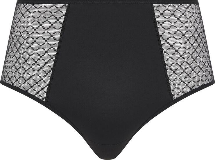 Chantelle Norah Chic High-waisted full brief Black net