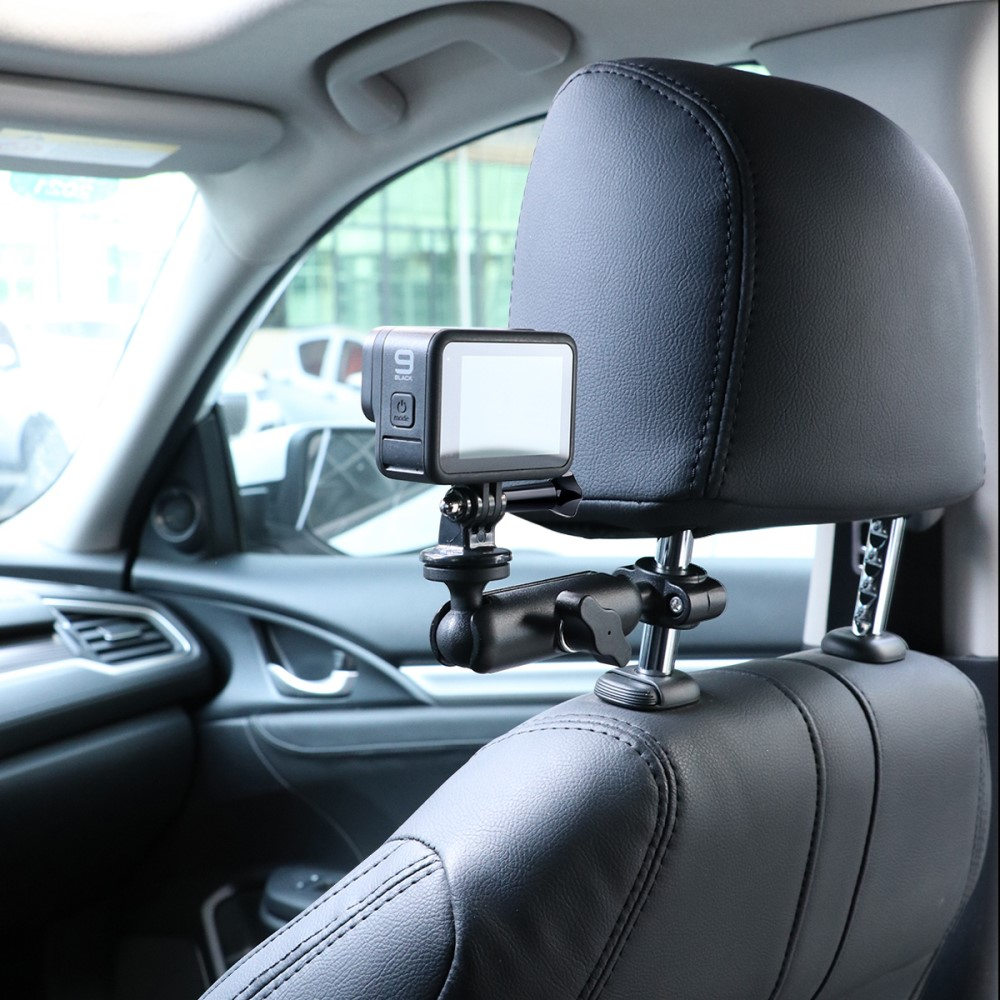 Universal Auto KFZ Rücksitz Kopfstützen Motorrad Rückspiegel Halterung für GoPro / Kamera mit 1/4