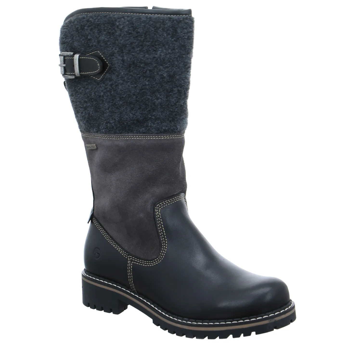 TAMARIS Stiefel Schwarz Leder  mit Tex-Membrane