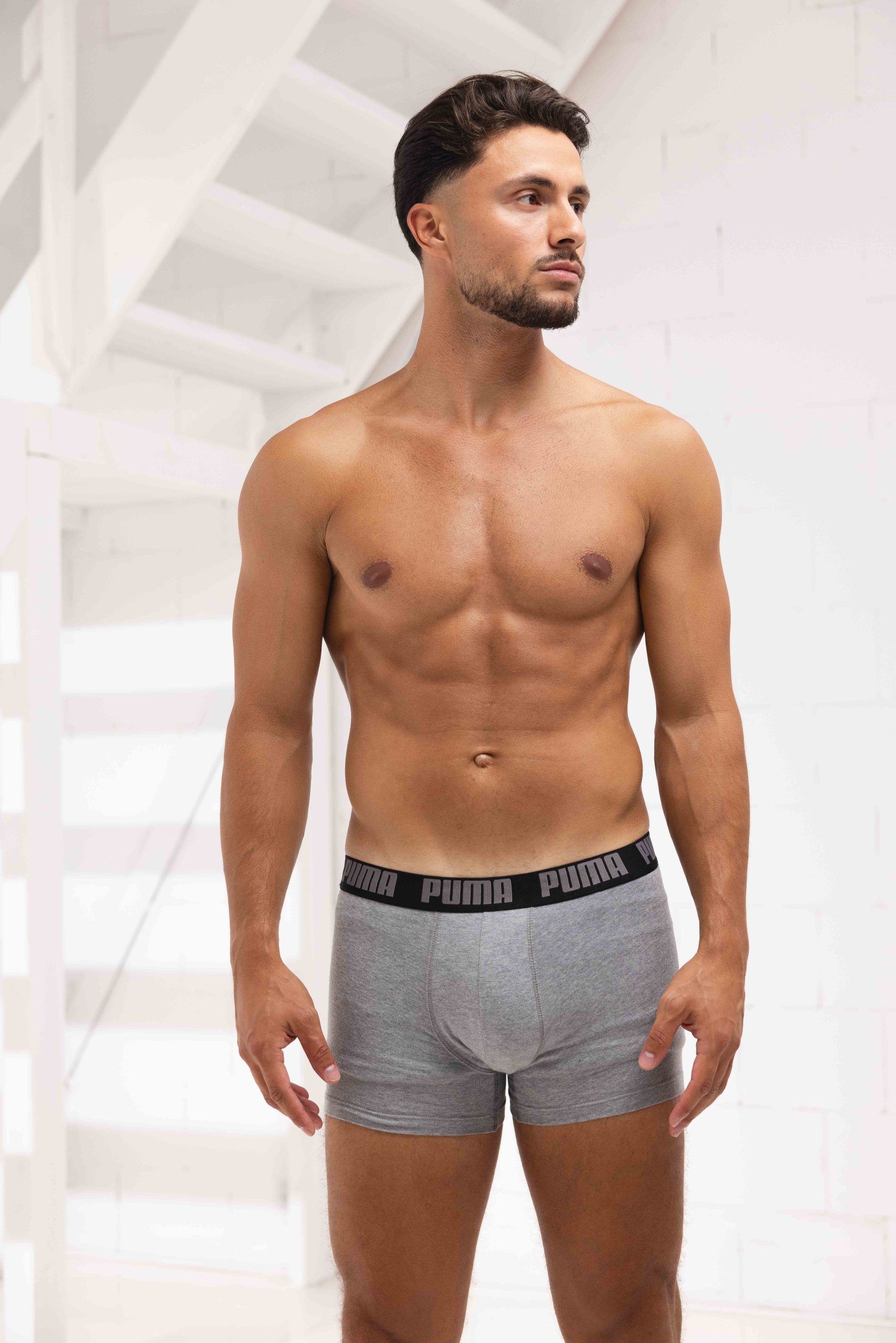 Puma Everyday Basic Boxershort Heren 6-Pack Grijs/Zwart