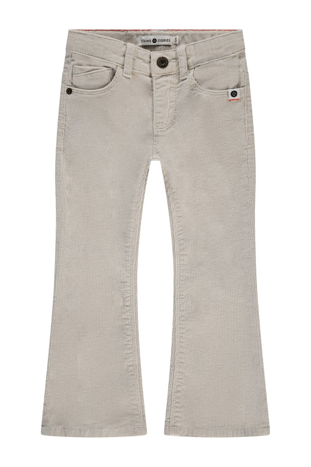 Stains&Stories flared broek zand