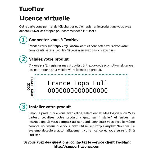 TWONAV - CARTOGRAPHIE TWONAV FRANCE TOPO FULL