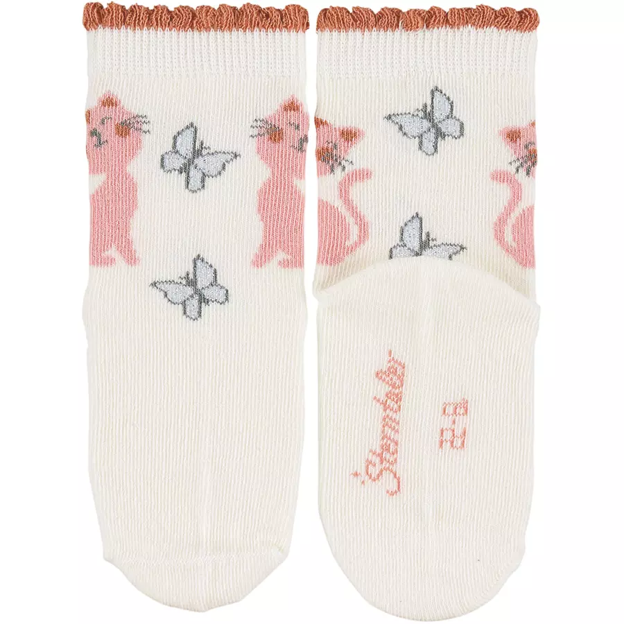 Sterntaler Söckchen 3er-Pack Katze rosa