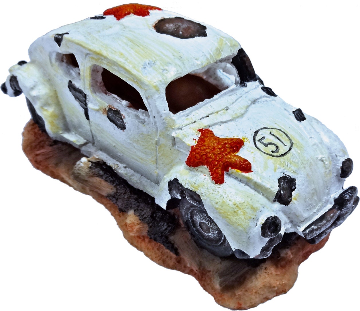 SuperFish aquarium decoratie DecoLED auto wit 16,3 x 10 x 8,3 cm