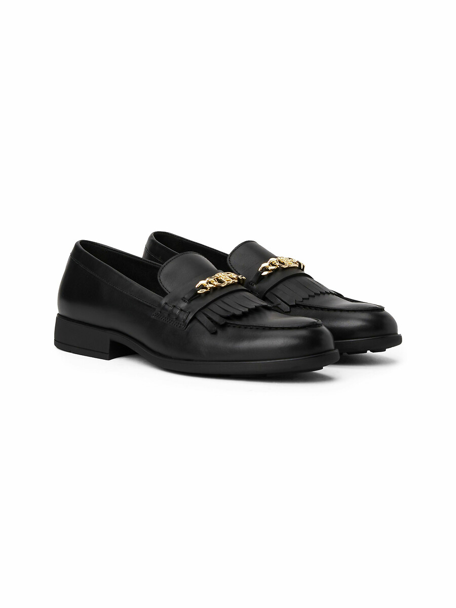 TOMMY HILFIGER<br>Mocassins de couro com franjas