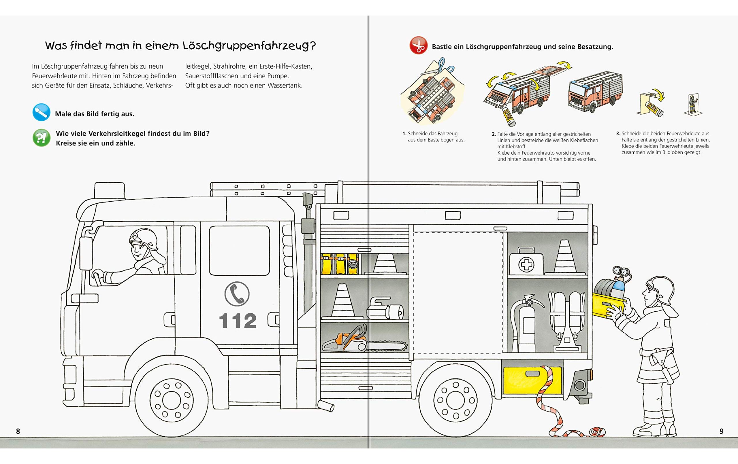 Kinder-Sachbuch WWW Aktiv-Heft FeuerwehrWen rettet die Feuerwehr?