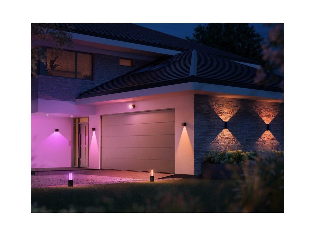 Philips Hue - 3x Downward Resonate Væglampe - Bundle