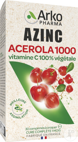 Arkopharma Azinc Végétal Acérola 1000 Bio 30 Comprimés